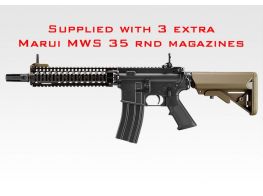 Tokyo Marui MWS MK18 GBBR gas rifle with 3 extra magazines