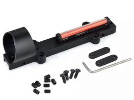 AIM 1X28 Collimeter Sight Optic Fiber Red Circle Dot Sight For Shotgun (Black)