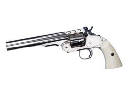 ASG Revolver, SL, Schofield 6 Inch, Silver pistol CO2 NBB.