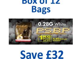 G&G .28g Perfect BB's 3750 rnd Resealable Bag (White) Box of 12 bags SAVE 32