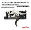Angry Gun MWS Stainless Steel Drop-In Trigger Set with Lower Build Kit - Milspec Standard Version