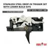 Angry Gun MWS Stainless Steel Drop-In Trigger Set with Lower Build Kit - G-STYLE SSA-E Version.