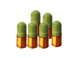 ICS 40mm Plastic Grenade box of 6 for M203 launcher shell
