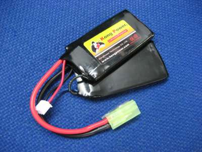Kong Power 7.4v 1000mAh 20c LiPo Rechargeable Battery (Split Pack)(Mini Tamiya)
