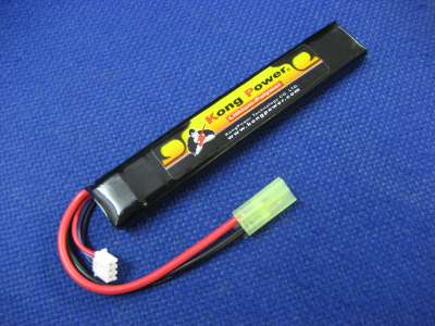 Kong Power 7.4v 1300mAh 20c LiPo Rechargeable Battery (Buffer Tube Pack)(Mini Tamiya)