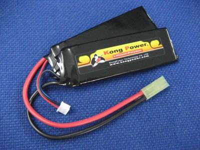 Kong Power 7.4v 1900mAh 22c LiPo Rechargeable Battery (Split Pack)(Mini Tamiya)