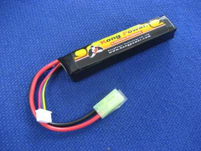 Kong Power 11.1v 900mAh 20c LiPo Rechargeable Battery (Single Buffer Tube Pack)(Mini Tamiya)