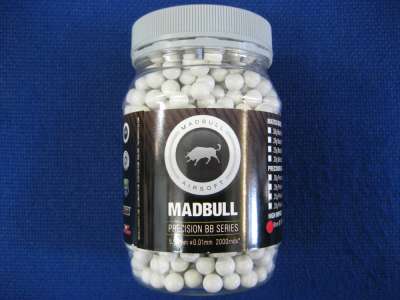 Madbull .48High Impact 8mm BB's 850 rnd Bottle (White)