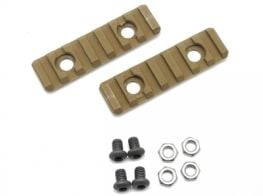 Dytac UXR 3 & 3.1 Two-Hole Picatinny Rail Section (Pack of 2) (Dark Earth)