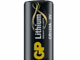 GP Batteries CR123A 3V Lithium Battery.