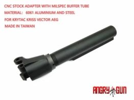 Angry Gun CNC Stock Adapter with Milspec Buffer Tube KRYTAC KRISS VECTOR AEG