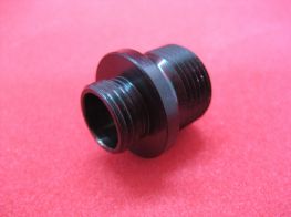 Dynamic Precision Stainless Steel Sliencer Adaptor 11mm CW To 14mm CCW (Black)