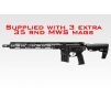 Tokyo Marui GBBR MTR-16 Multi Tactical Airsoft Rifle. With 3 extra MWS 35 Rnd magazines