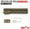 AngryGun MK16 M-LOK Rail 9.3 Inch - GEN 2 Version (Desert Dirt Color)