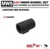 Angry Gun 250mm Carbon Steel Inner Barrel Set (6.03mm) (Chamber & Unicorn Bucking) 70 Degree (MWS)