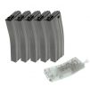 G&G 125 Round Metal Mid-cap Magazine for GR16 (Gray)(5 Pack)