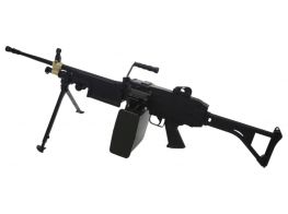 A&K M249 MK1 with Sound Control Box Magazine (Skeleton Stock)(Black)