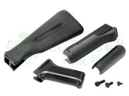 LCT PK-52 LCK74M Plastic Handguard, Stock, Pistol Grip Set (Black)