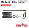 ANGRY Gun Steel Outer Barrel Front Set for Marui M723 MWS GBB