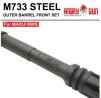 ANGRY GUN Steel Outer Barrel Front Set for M733 Marui MWS GBB