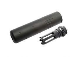 G&G Mock Suppressor for GK16 (14mm CCW) with Flash Hider (Black)
