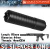 Laylax Mode2 SG Silencer Long (175x44mm)(14mm CCW)(Black)