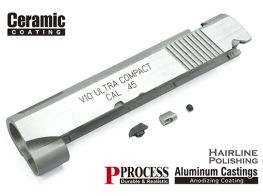 Guarder Aluminium Slide for Marui V10 (Ceramic / Silver Polishing)