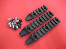 E&C URX4 Keymod Rail Pieces with Fittings. (Two Long, One Short)(Black)
