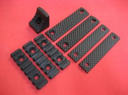 E&C SR-16 URX3 Plastic Rail Pieces (Black)