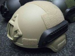 Red Star Mich Helmet with NVG Mount and Rails (Tan)