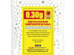 Guarder High Precision .30g BB's 1000 rnd Resealable Bag (White)