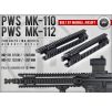 Madbull PWS Mk.110 9.5 Rail for TM and G&P (Black)