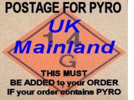  TLSFX Pyro Postage and Packing costs UK Mainland