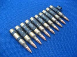 FireSupport M249 5.56 (556) Bullet Belt (Chain of 10 Used Bullets)