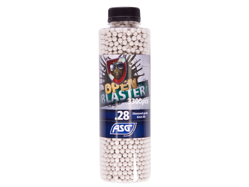 ASG Open Blaster .28g Bio BB's 3300 rnd Bottle (White)