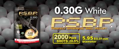 G&G .30g Perfect BB's 2000 rnd Resealable Bag (White)