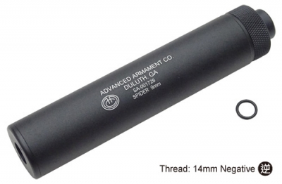 Guarder Compact Pistol Silencer - (CCW)  14mm Negative