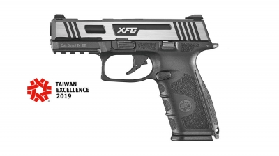 ICS XFG Gas BlowBack GBB Pistol (Chrome / Black Slide) SALE
