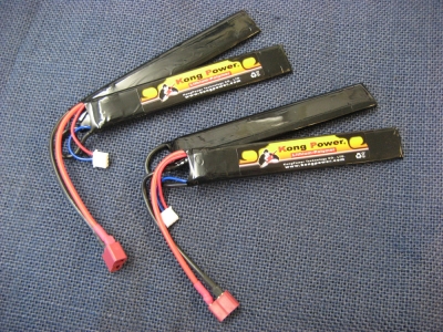 Kong Power 7.4v 1300mAh 20c LiPo Rechargeable Battery (Split Pack)(Deans) 2 packs