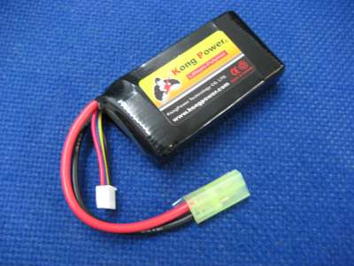 Kong Power 7.4v 1000mAh 20c LiPo Rechargeable Battery (Single Pack)(Mini Tamiya)