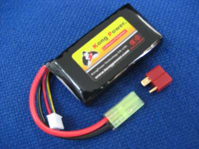 Kong Power 11.1v 1100mAh 20c LiPo Rechargeable Battery (Single Pack)(Mini Tamiya)