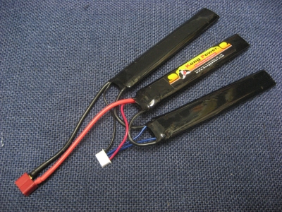 Kong Power 11.1v 1300mAh 20c LiPo Rechargeable Battery (Split Buffer Tube Pack)(Deans)