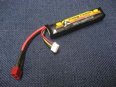 Kong Power 11.1v 900mAh 20c LiPo Rechargeable Battery (Single Buffer Tube Pack)(Deans)