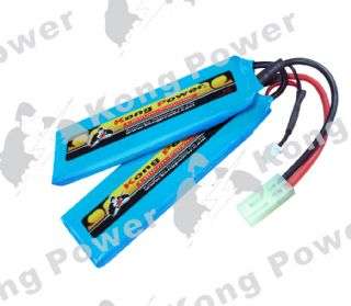 Kong Power 7.4v 1400mAh 15c LiPo Rechargeable Battery (Split Pack)(Mini Tamiya)(CXP)