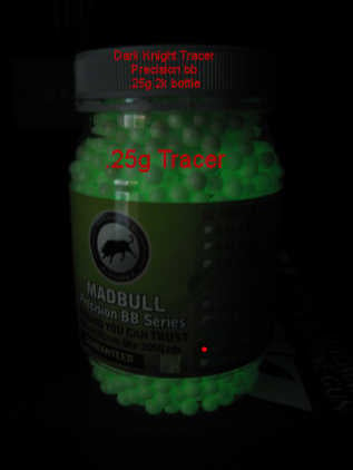 MadBull Precision .25g Dark Knight Tracer BB's 2000rnd Bottle (Green)